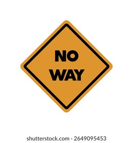 No way icon vector symbol template