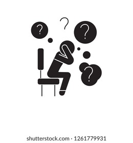 No way out black vector concept icon. No way out flat illustration, sign