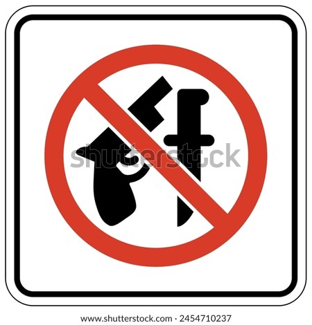 NO weapon allowed sign and labels