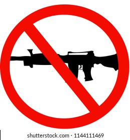 No weapon rifle Automatic Gun Weapon vector icon