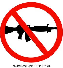 No weapon rifle Automatic Gun Weapon vector icon 1