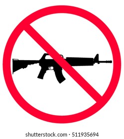 No Weapon Sign Sign Prohibited Gun Stock Vector (Royalty Free) 511935079