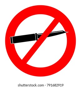 No weapon symbol isolated on white background. Vector illustration.