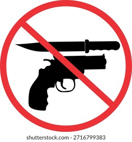 Symbol für Warnzeichen "Keine Waffen zulässig"