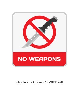 No Weapons / Dagger / Knife Icon : Weapons Theme, Infographics and Other Graphic Related Assets.