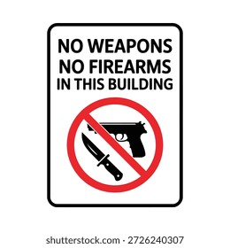 Keine Waffen oder Feuerwaffen erlaubt Zeichen