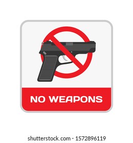 No Weapons / Gun Icon : Weapons Theme, Infographics and Other Graphic Related Assets.