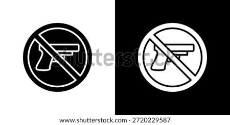No Weapons icon black and white filled.