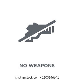 No weapons icon. No weapons design concept from  collection. Simple element vector illustration on white background.