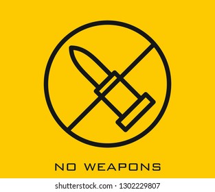 No Weapons icon signs