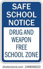 No weapons in school sign