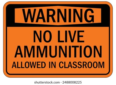 No weapons in school sign