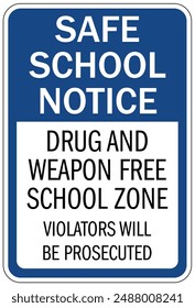 No hay armas en el letrero del colegio