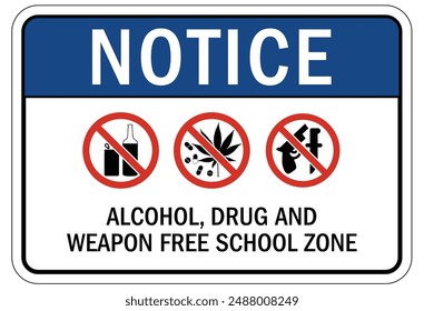 No hay armas en el letrero del colegio