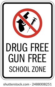 No hay armas en el letrero del colegio