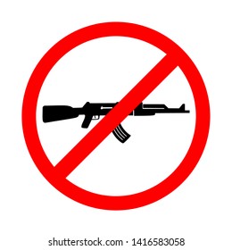 No Weapons Sign No War Sign Stock Vector (Royalty Free) 1416583058 ...