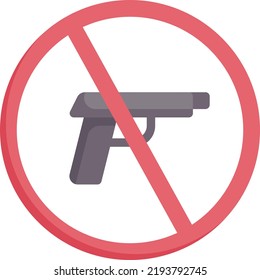 no weapons vector on white background. isolated Vector icon