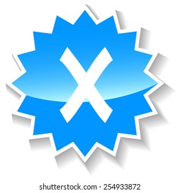No web blue icon on a white background. Vector Illustration