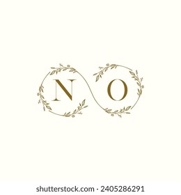 NO wedding infinity in elegant monogram with high quality professional design that will print well