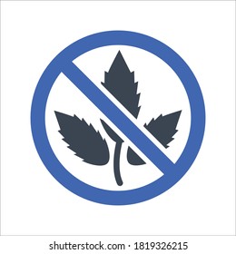 No Weed restriction icon, vector graphics