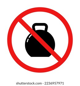 No Weight Sign on White Background