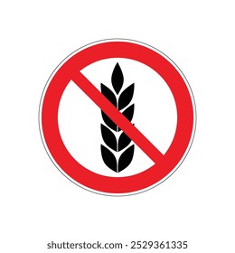 no wheat sign , Gluten Free Symbols With Banned Wheat Icon ,No Gluten free sign