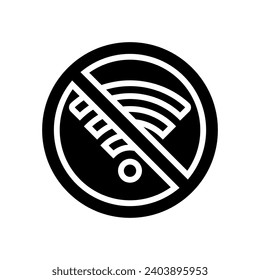 no wi fi glyph icon vector. no wi fi sign. isolated symbol illustration