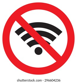 No wi fi vector sign