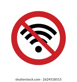 Sinal de ausência de acesso Wi-Fi - Proibindo a conectividade sem fio