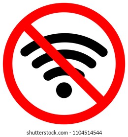 No Wifi Area, Vector Illustration, Isolate On White Background Icon. EPS10