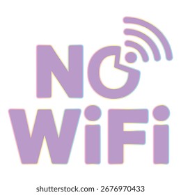 Sin Icono De Conexión Wifi Y Texto