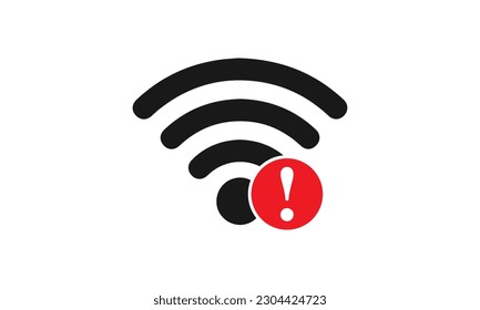 No hay icono de vector de conexión wi-fi, señal wifi de señal no conectada