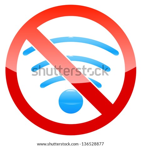 No wifi icon. Bad internet connection sign. Cartoon illustration of no wifi icon logo isolated on white background for web and digital