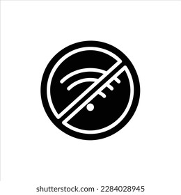 no wifi icon with isolated vektor and transparent background.