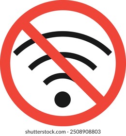 Kein Wi-Fi-Symbol. Wi-Fi-Symbol nicht zulassen 