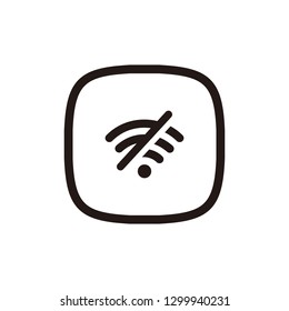 No Wifi Icon Sign Symbol