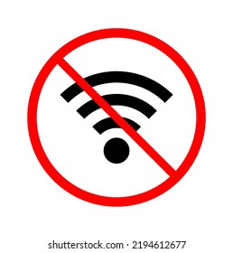 No Wifi Icon Sign Vector 