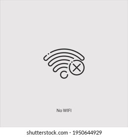 No Wifi Icon Vector Isolated On White Background