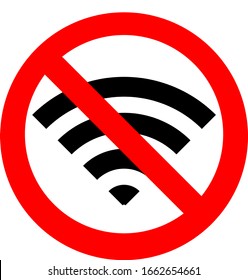 No WiFi internet connection sign. Vector illustration EPS 10