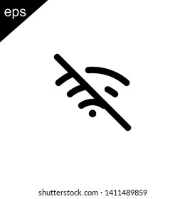 no WiFi off icon design vector symbol