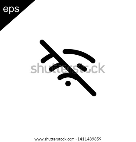 no WiFi off icon design vector symbol