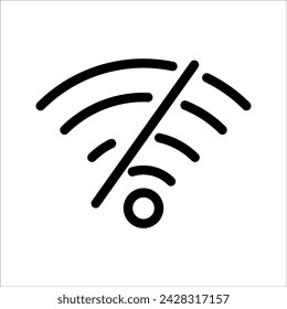No Wifi sign. No connection. No signal. Paid internet.