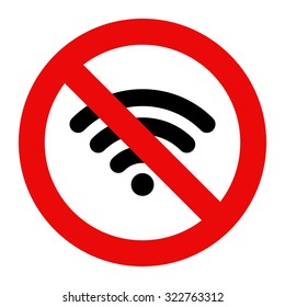 No Wifi sign isolated on white background