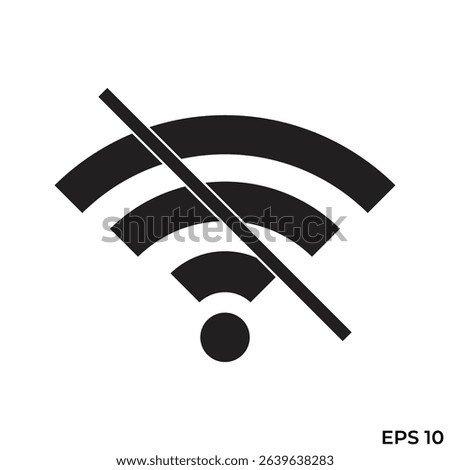 no wifi signal flat icon vector