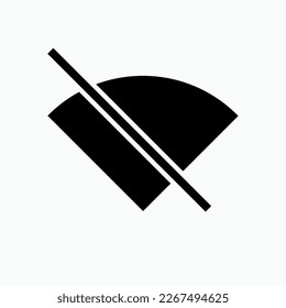 No Wifi Signal. Non Internet Icon. Bad Connection Symbol.