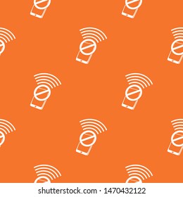 No wifi smartphone pattern vector orange for any web design best
