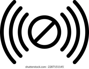 no wifi  Vector illustration on a transparent background. Premium quality symmbols. Thin line vector icons for concept and graphic design.