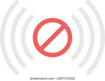 no wifi Vector illustration on a transparent background. Premium quality symmbols. Line Color vector icons for concept and graphic design. 
