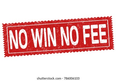 No win no fee grunge rubber stamp on white background, vector illustration