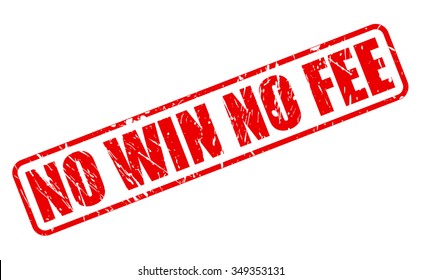 NO WIN NO FEE red stamp text on white